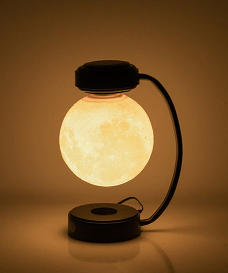 3D LED Moon Night Light - Wireless Magnetic Levitating Rotating Floating Ball Lamp For School Office Bookshop Home Decoration