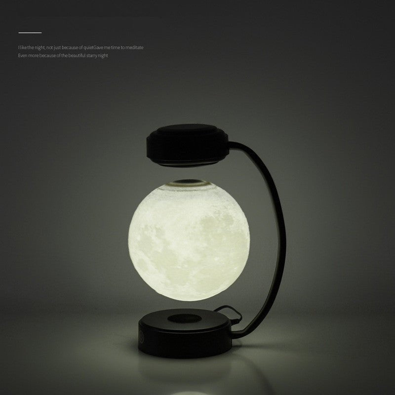 3D LED Moon Night Light - Wireless Magnetic Levitating Rotating Floating Ball Lamp For School Office Bookshop Home Decoration