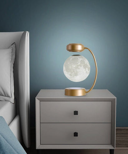 3D LED Moon Night Light - Wireless Magnetic Levitating Rotating Floating Ball Lamp For School Office Bookshop Home Decoration