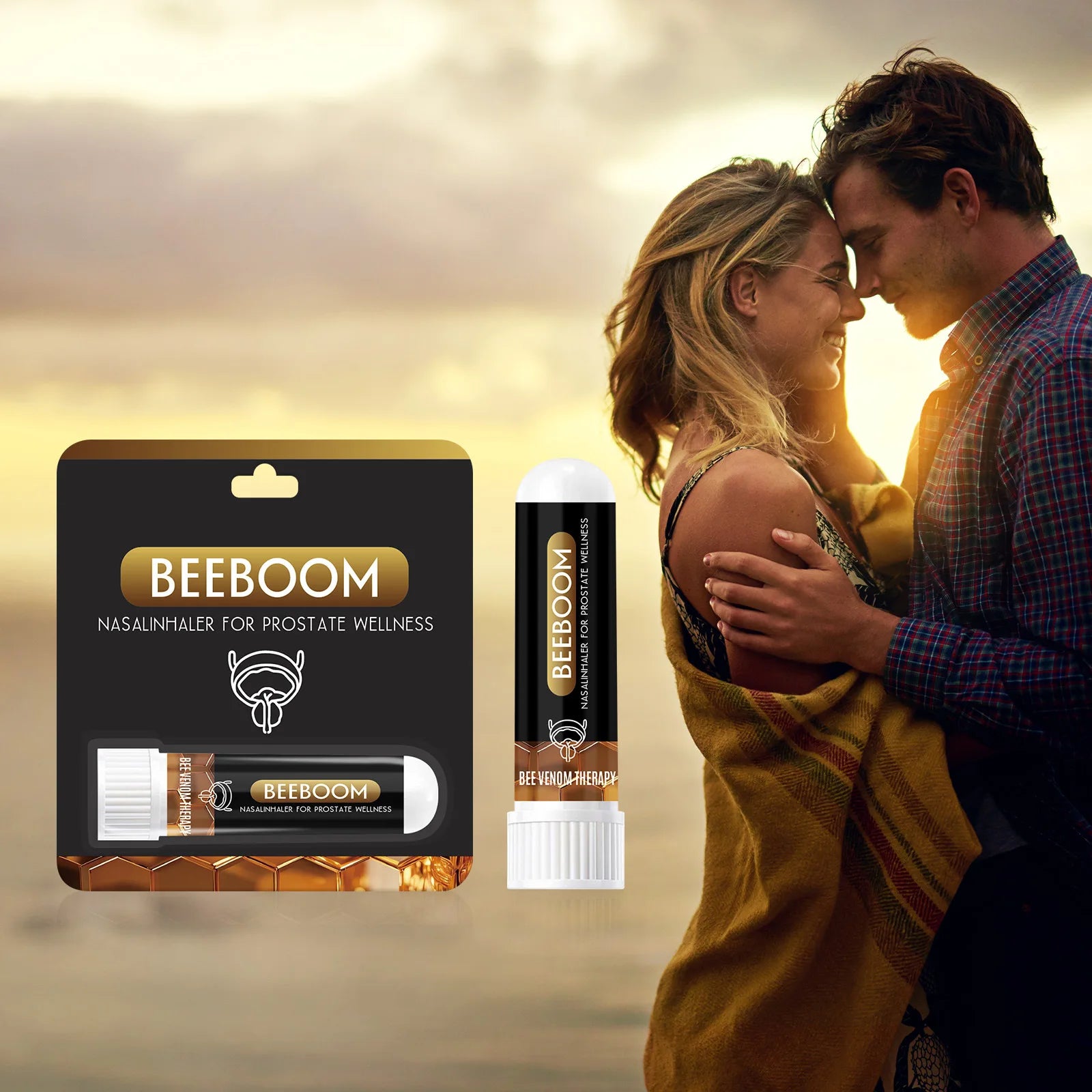 OveAllGo Beeboom Prostate Wellness Nasal Inhaler | Men’s Daily Support for Comfort, Natural Relief & Vitality | UAE Best Prostate Inhaler Supplement