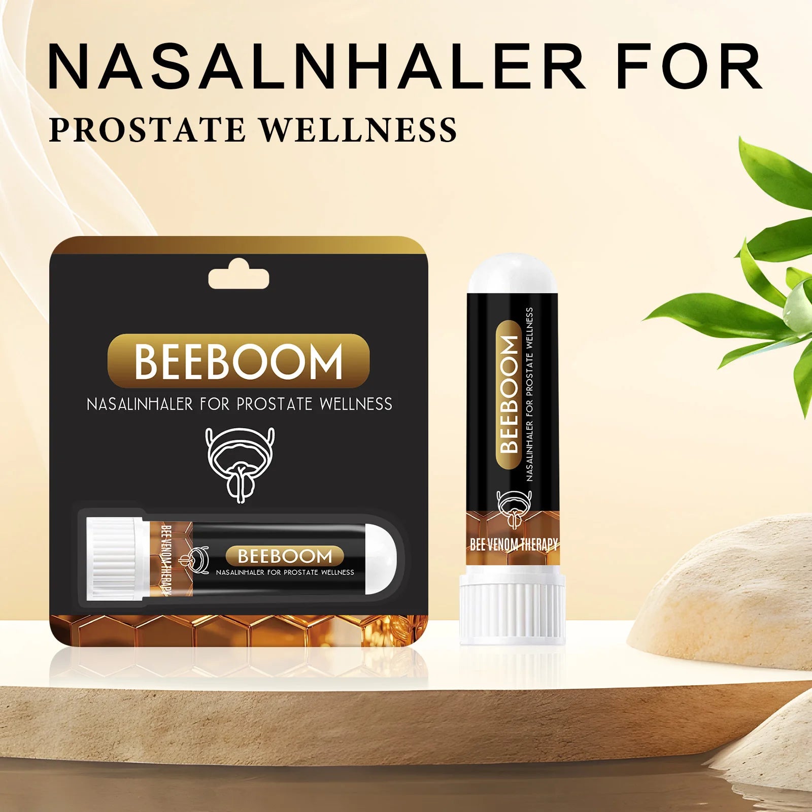 OveAllGo Beeboom Prostate Wellness Nasal Inhaler | Men’s Daily Support for Comfort, Natural Relief & Vitality | UAE Best Prostate Inhaler Supplement